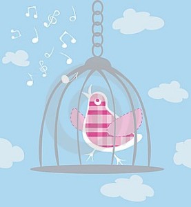 caged bird singing