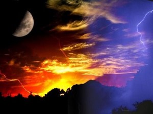 moon reflecting the sun